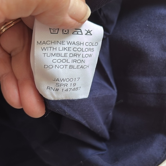 Draper James Peplum Sleeve Classic Cotton Short Navy Jacket Size XL - Picture 6 of 10